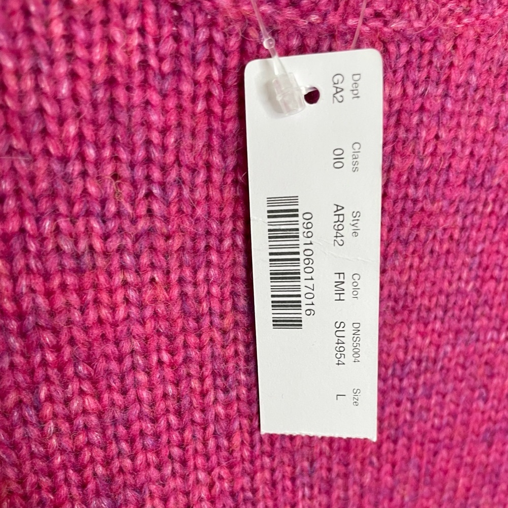J. Crew Women's Alpaca Wool Blend Crewneck Sweater Fuchsia Heather NWT - Picture 8 of 14